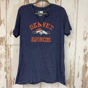 NFL Denver Broncos Blue and Orange Short Sleeve Tee